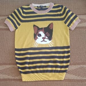 Striped Cat Face Sweater